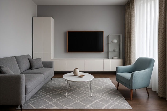 Ứng dụng làm phòng khách của tấm PVC Plasker