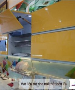 Tấm Nhựa PVC Plasker Sơn Phủ được ứng dụng trong việc làm tủ bếp trên