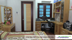 Tấm nhựa PVC vân gỗ làm nội thất phòng ngủ