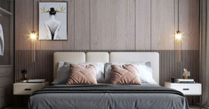 Tấm nhựa PVC vân gỗ làm nội thất phòng ngủ