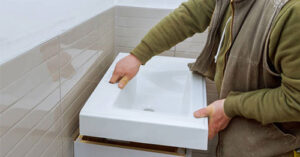 cách lắp đặt tủ lavabo bằng tấm PVC cho phòng tắm