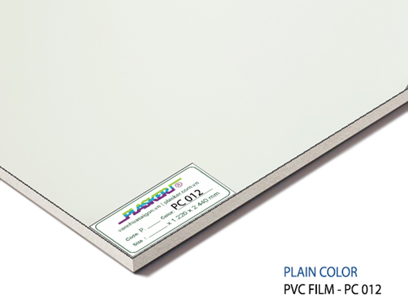 Tấm nhựa PVC Plasker phủ film trắng sần - PC012 1 Tấm nhựa PVC Plasker phủ film trắng sần - PC012