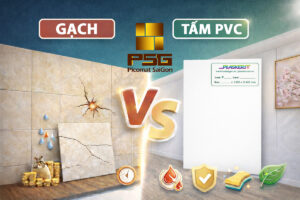 nên ốp tường bằng gạch hay nhựa