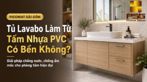 tủ lavabo làm từ tấm nhựa pvc