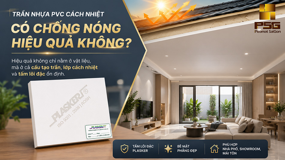 Trần Nhựa PVC Cách Nhiệt Có Chống Nóng Hiệu Quả Không? 1 trần nhựa PVC