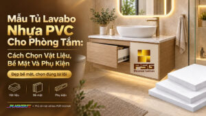 mẫu tủ lavabo nhựa PVC