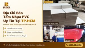 Địa chỉ bán tấm nhựa PVC uy tín tại TP.HCM, ảnh thực tế xưởng Picomat Sài Gòn