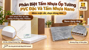 Phân biệt tấm nhựa ốp tường PVC đặc và tấm nhựa Nano